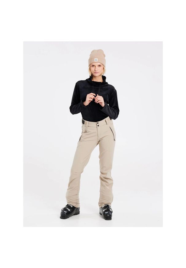 Spodnie narciarskie dla kobiet Protest Lole Softshell. Kolor: beżowy. Materiał: softshell. Sezon: zima. Sport: narciarstwo