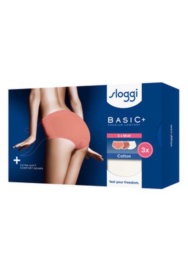 Sloggi Komplet bokserek Basic 10107163 Kolorowy. Materiał: bawełna. Wzór: kolorowy