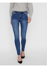 Vero Moda Jeansy Tanya 10222531 Granatowy Skinny Fit. Kolor: niebieski