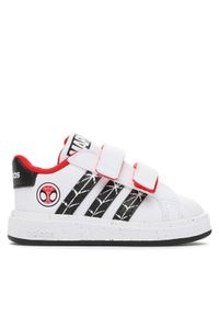 Adidas - adidas Sneakersy Grand Court x Marvel Spider-Man IF9893 Biały. Kolor: biały. Materiał: syntetyk. Wzór: motyw z bajki