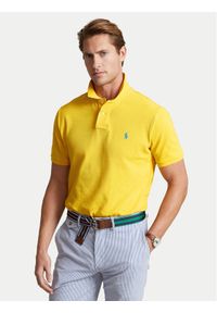 Polo Ralph Lauren Polo Core Replen 710795080 Żółty Slim Fit. Typ kołnierza: polo. Kolor: żółty. Materiał: bawełna