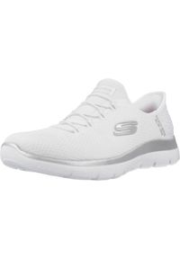 skechers - Buty SKECHERS SLIP-INS SUMMITS - DIAMOND DREAM Biały. Kolor: szary, biały, wielokolorowy. Materiał: materiał, syntetyk. Szerokość cholewki: normalna. Sport: turystyka piesza #1