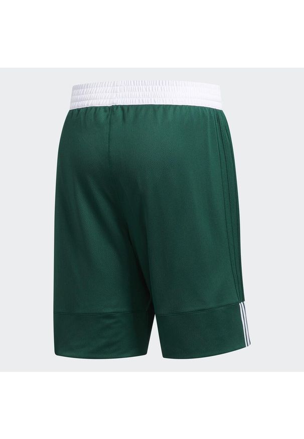 Adidas - Krótkie spodenki adidas 3G Speed Reversible. Kolor: biały, wielokolorowy, zielony. Długość: krótkie. Sport: fitness, koszykówka