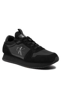 Calvin Klein Jeans Sneakersy Runner Sock Laceup Ny-Lth YM0YM00553 Czarny. Kolor: czarny. Materiał: zamsz, skóra #5