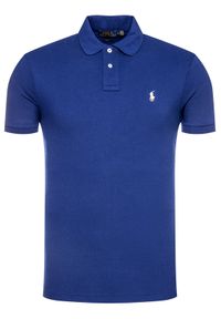 Polo Ralph Lauren Polo Core Replen 710795080 Granatowy Slim Fit. Typ kołnierza: polo. Kolor: niebieski. Materiał: bawełna