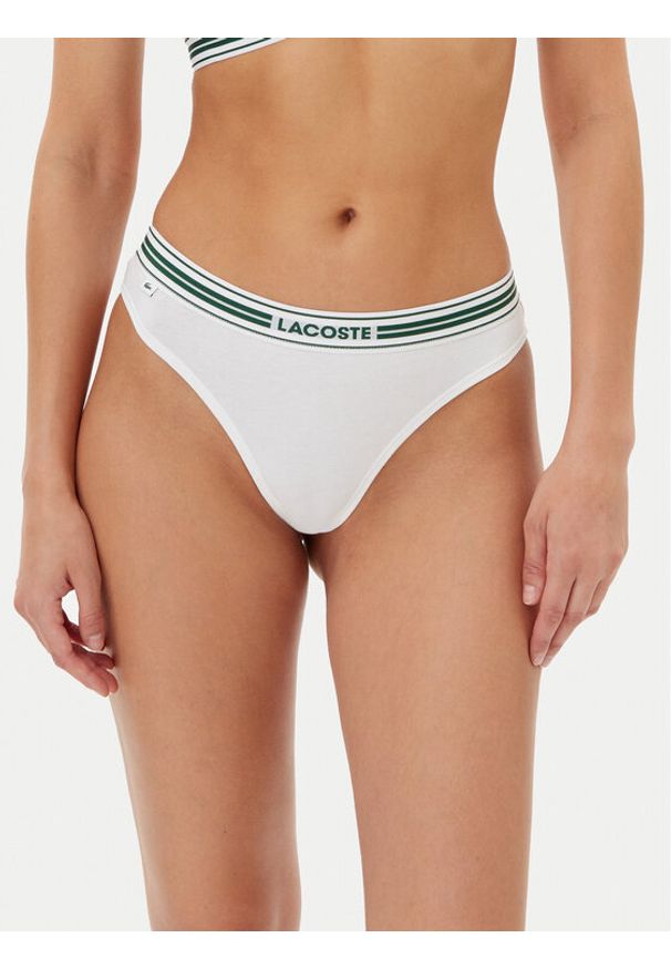 Lacoste Stringi 8F5147 Biały. Kolor: biały. Materiał: bawełna