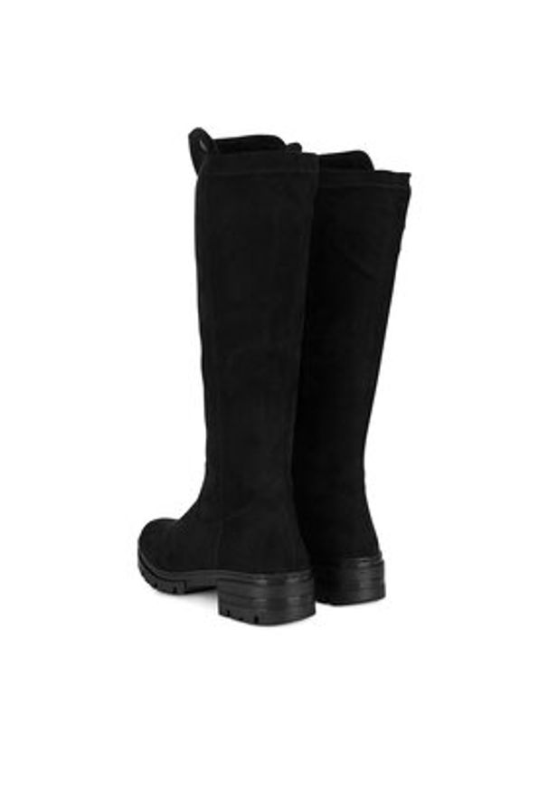 Rieker Kozaki 76890-00 Czarny. Kolor: czarny. Materiał: materiał