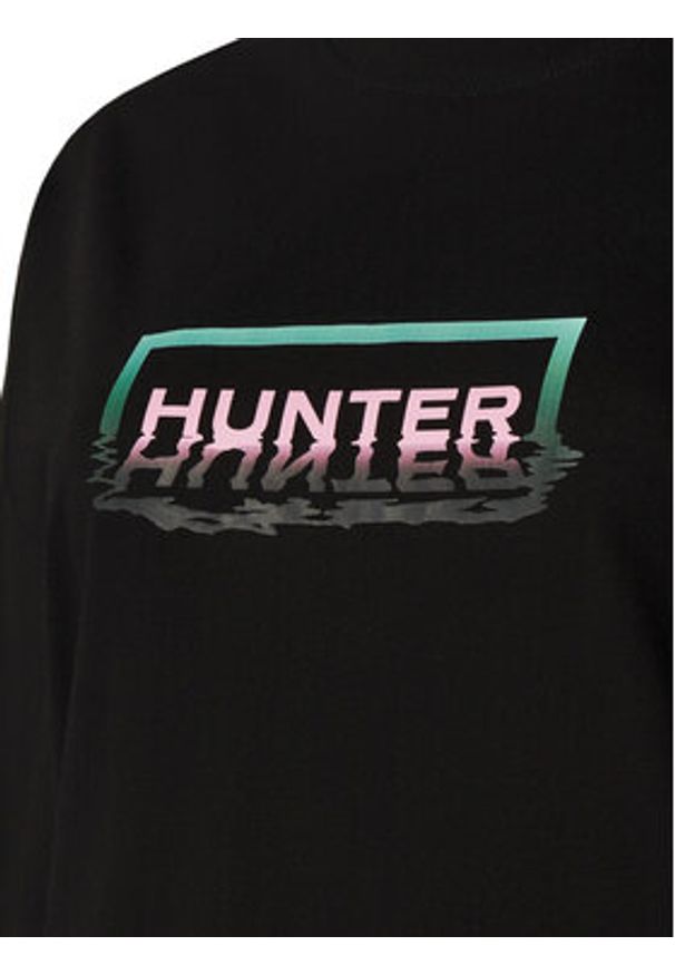 Hunter T-Shirt Abele UNISEX HARU0007251 Czarny Regular Fit. Kolor: czarny. Materiał: bawełna