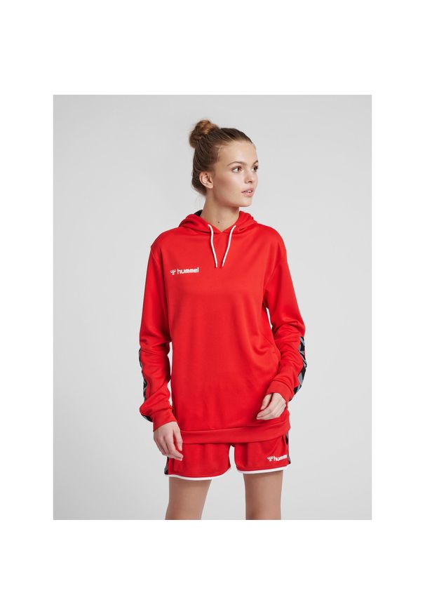 Bluza damska z kapturem Hummel hmlAUTHENTIC Poly. Typ kołnierza: kaptur. Kolor: wielokolorowy, czerwony, różowy. Sport: fitness