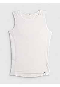 4f - 4F Potówka kolarska męska - biała L. Kolor: biały. Materiał: włókno, skóra. Długość: długie. Sport: kolarstwo #1