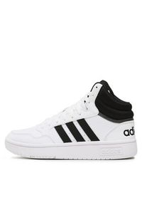 Adidas - adidas Sneakersy Hoops 3.0 Mid Classic Vintage Shoes GW3019 Biały. Kolor: biały. Materiał: skóra #4