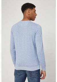 medicine - Medicine Sweter bawełniany męski lekki. Okazja: na co dzień. Kolor: niebieski. Materiał: bawełna. Długość rękawa: długi rękaw. Długość: długie. Wzór: melanż. Styl: casual #3