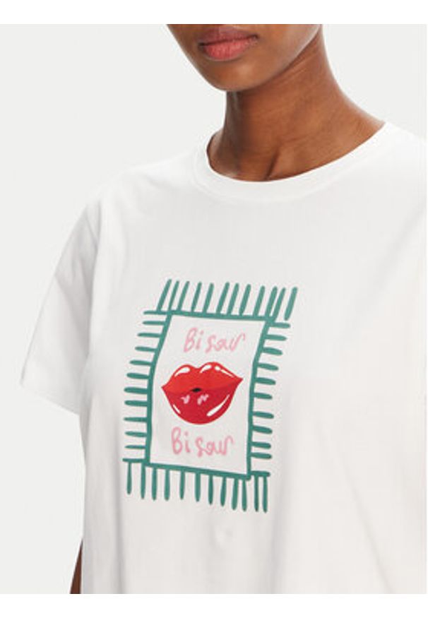 Marella T-Shirt Cappero 2515971052 Biały Regular Fit. Kolor: biały. Materiał: bawełna