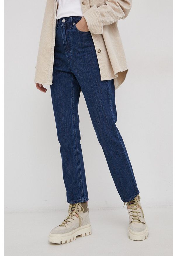 Levi's® - Levi's Jeansy 70s High Straight damskie high waist. Okazja: na spotkanie biznesowe. Stan: podwyższony. Kolor: niebieski. Styl: biznesowy