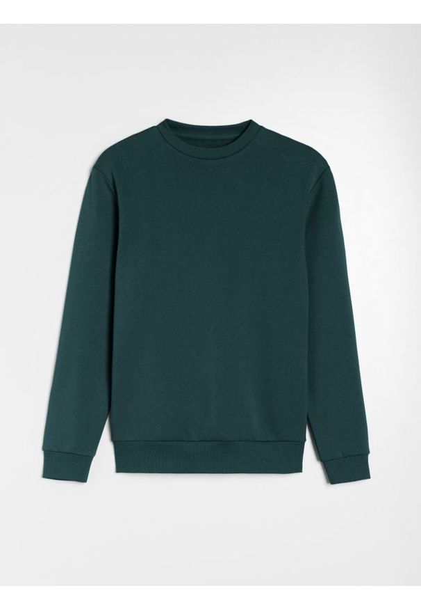 Sinsay - Bluza z długim rękawem - zielony. Kolor: zielony. Długość rękawa: długi rękaw. Długość: długie
