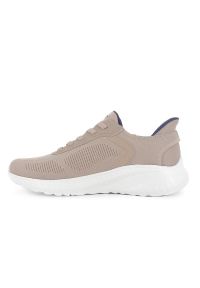 skechers - Buty SKECHERS SLIP-INS BOBS SQUAD CHAOS Brązowy. Kolor: brązowy. Materiał: tkanina