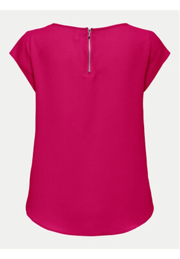 only - ONLY Bluzka 15142784 Różowy Regular Fit. Kolor: różowy. Materiał: syntetyk