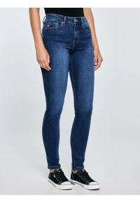 Big-Star - Jeansy damskie skinny niebieskie Adela 358. Kolor: niebieski. Styl: klasyczny