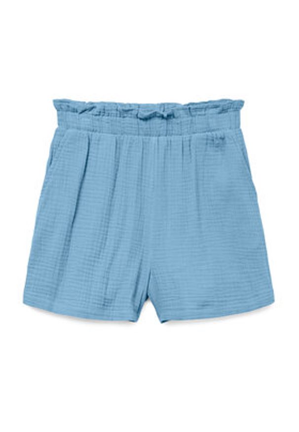 Vero Moda Szorty materiałowe Natali 10279687 Niebieski Baggy Fit. Kolor: niebieski. Materiał: bawełna