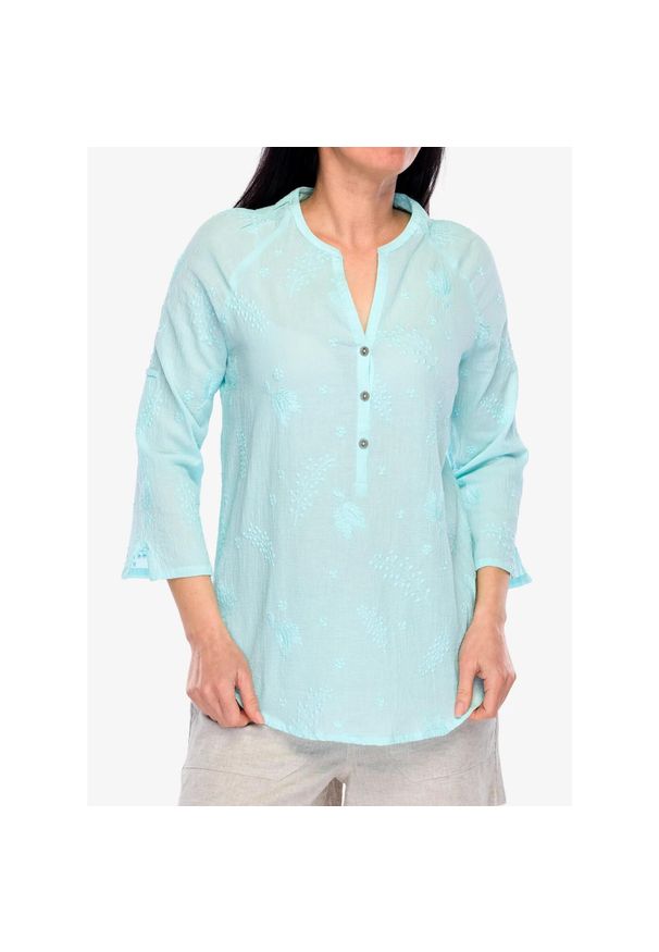 ROYAL ROBBINS - Koszula turystyczna damska Royal Robbins Oasis Tunic II 3/4 Sleeve. Kolor: zielony