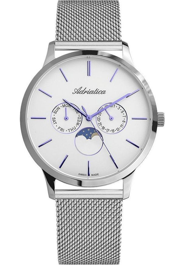 Zegarek Adriatica Zegarek Męski Adriatica na bransolecie A1274.51B3QF - Multifunction Swiss Made