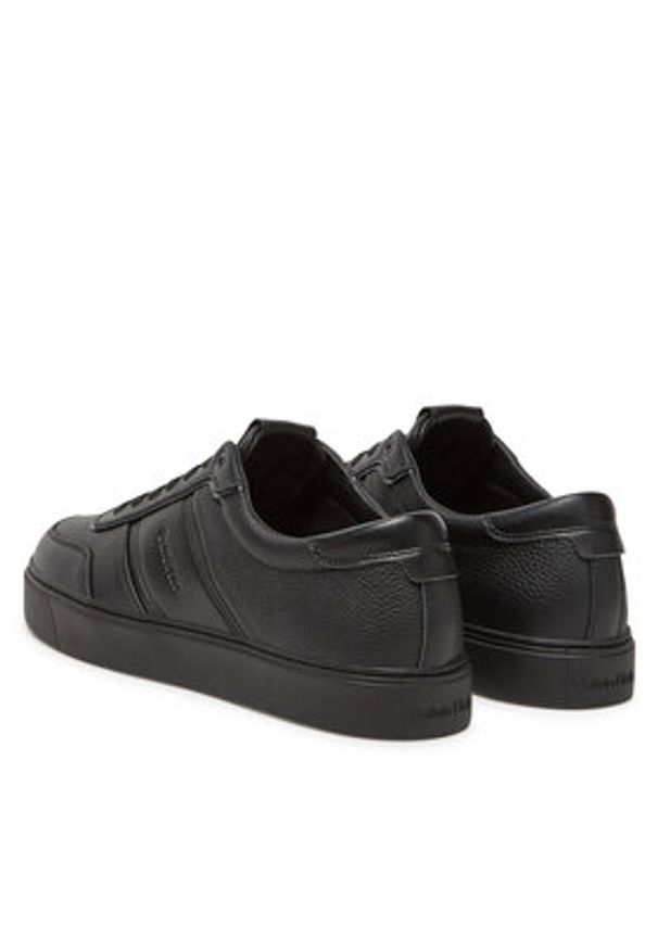 Calvin Klein Sneakersy Clean Cup Low Lace Tape HM0HM01898 Czarny. Kolor: czarny. Materiał: skóra