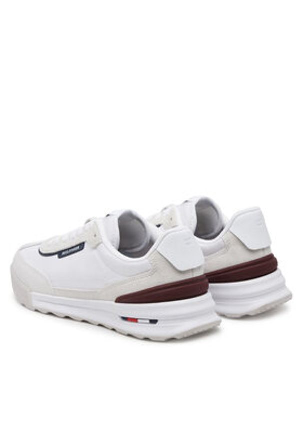 TOMMY HILFIGER - Tommy Hilfiger Sneakersy Retro Runner Seasonal FM0FM05425 Biały. Kolor: biały. Materiał: skóra