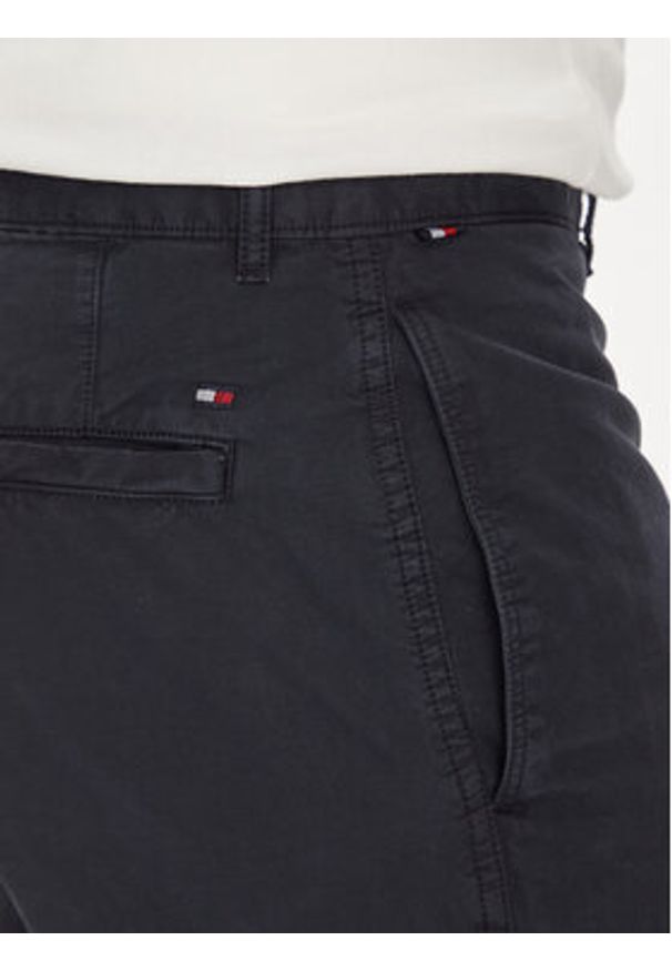 TOMMY HILFIGER - Tommy Hilfiger Spodnie materiałowe Denton MW0MW39695 Granatowy Straight Fit. Kolor: niebieski. Materiał: bawełna