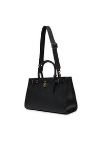 TOMMY HILFIGER - Tommy Hilfiger Torebka American Icon Tote Leather AW0AW17185 Czarny. Kolor: czarny. Materiał: skórzane #6