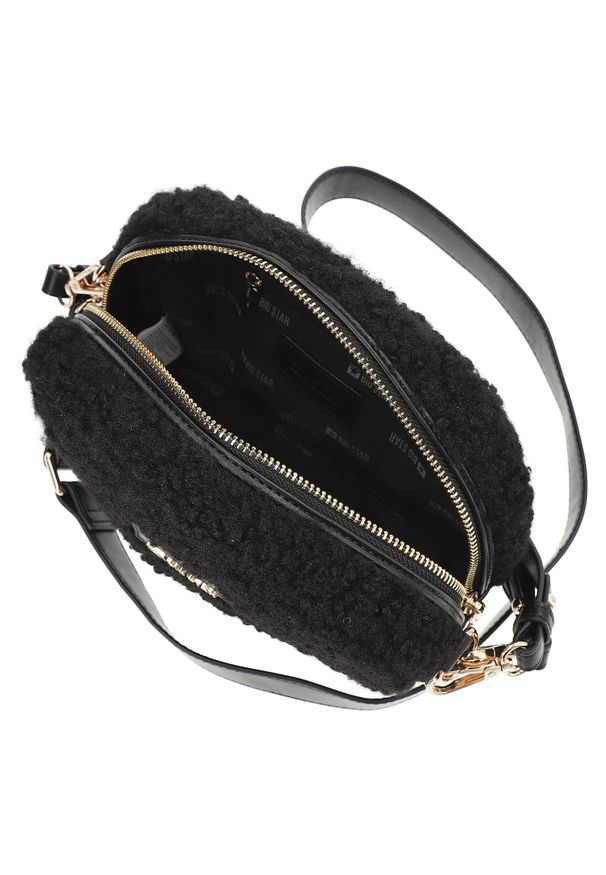 Big-Star - Czarna Mała Damska Torebka Big Star. Kolor: czarny. Wzór: gładki. Materiał: skórzane. Styl: casual, elegancki. Rodzaj torebki: na ramię