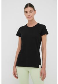 outhorn - Outhorn t-shirt bawełniany kolor czarny. Kolor: czarny. Materiał: bawełna. Długość rękawa: krótki rękaw. Długość: krótkie. Wzór: gładki