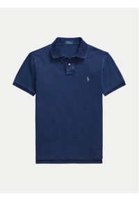 Polo Ralph Lauren Polo 710970581001 Niebieski Slim Fit. Typ kołnierza: polo. Kolor: niebieski. Materiał: bawełna #4