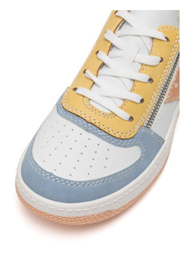 Rieker Sneakersy M5520-91 Biały. Kolor: biały. Materiał: materiał, syntetyk