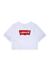 Levi's® - Levi's T-shirt dziecięcy kolor biały. Okazja: na spotkanie biznesowe. Kolor: biały. Materiał: dzianina. Długość rękawa: krótki rękaw. Długość: krótkie. Wzór: nadruk. Styl: biznesowy