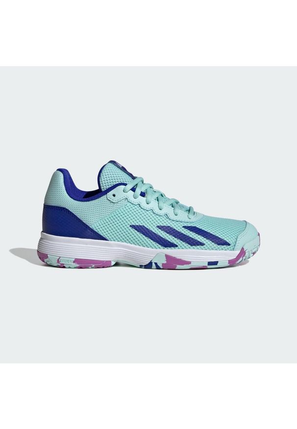 Adidas - Courtflash Tennis Shoes. Kolor: wielokolorowy, niebieski, fioletowy. Materiał: materiał. Sport: tenis