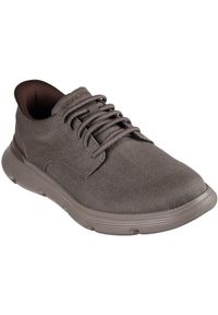 skechers - Adidasy Skechers Garza - Clive, Mężczyźni. Kolor: brązowy. Materiał: materiał