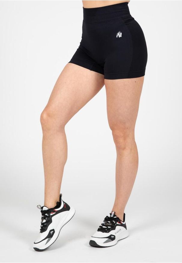 GORILLA WEAR - Whitney Bezszwowe Szorty - Czarny. Kolor: czarny. Sport: fitness