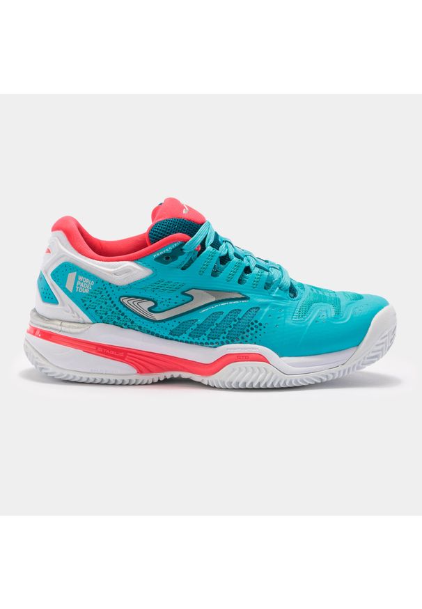 Buty dziecięce Joma SLAM JR sky blue coral 38. Kolor: wielokolorowy, niebieski, biały, pomarańczowy. Sport: tenis