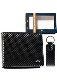 Zestaw prezentowy Peterson PTN PK5-N992-6860 BL czarny. Kolor: czarny. Materiał: skóra