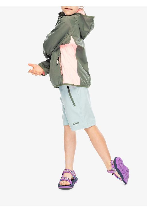 Kurtka dziewczęca CMP Cosmique. Kolor: zielony. Materiał: softshell. Sport: turystyka piesza