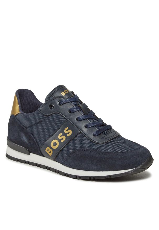BOSS - Sneakersy Boss J29347 M Navy 849. Kolor: niebieski