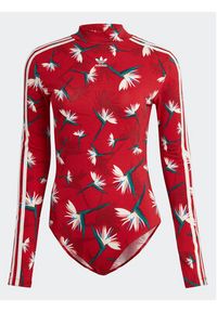 Adidas - adidas Body THEBE MAGUGU HK5211 Czerwony Slim Fit. Kolor: czerwony. Materiał: bawełna #5