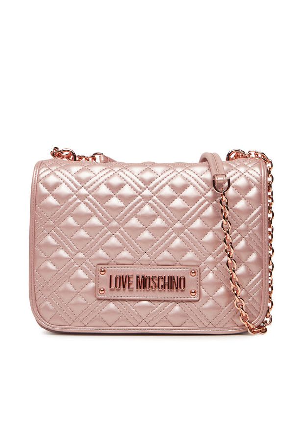 Love Moschino - LOVE MOSCHINO Torebka JC4000PP1MLA197A Różowy. Kolor: różowy. Materiał: skórzane