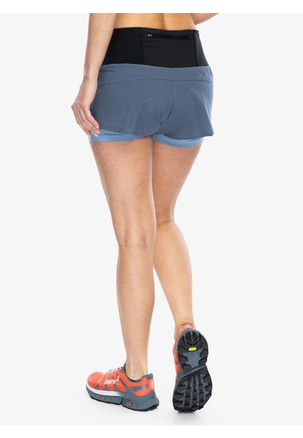 Spodenki do biegania damskie Inov-8 Trailfly Ultra 3 2in1 Short. Kolor: niebieski