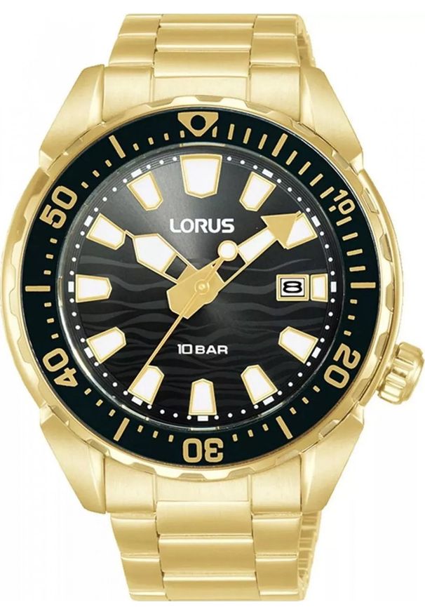Zegarek męski Lorus RH950RX9 złoty. Kolor: złoty