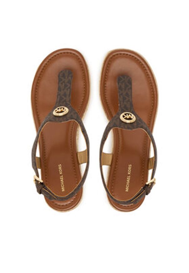 MICHAEL Michael Kors Espadryle Val Thong Wedge 40S6VAMS1B Brązowy. Kolor: brązowy. Materiał: skóra