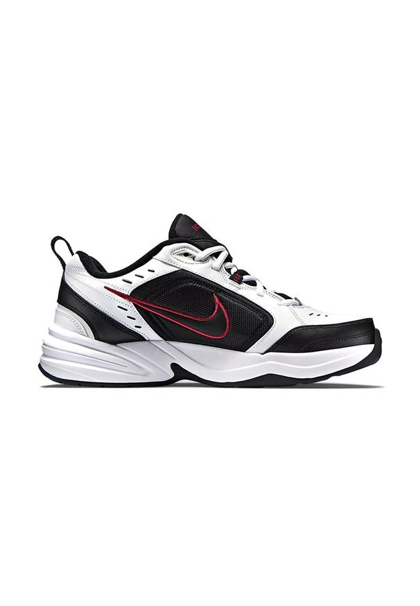 Buty Nike Air Monarch IV 415445-101 - białe. Kolor: biały. Materiał: skóra, guma. Szerokość cholewki: normalna