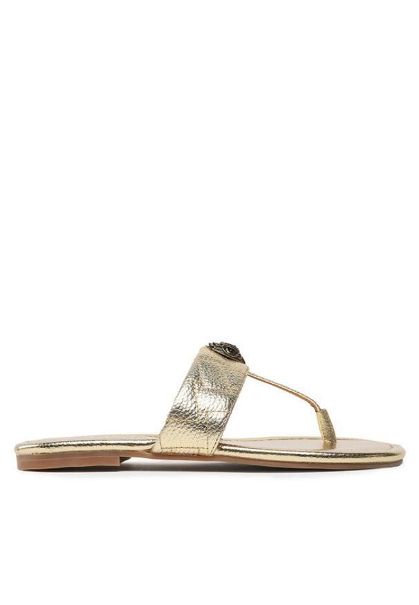 Kurt Geiger Japonki Kensington T-Bar Sandal 8651461109 Złoty. Kolor: złoty. Materiał: skóra