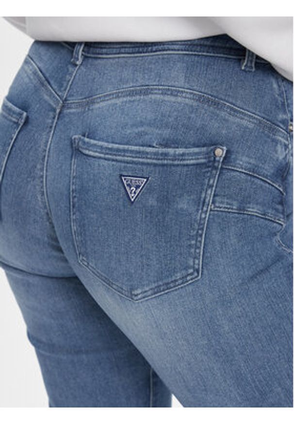 Guess Jeansy Shape Up Niebieski Straight Fit. Kolor: niebieski