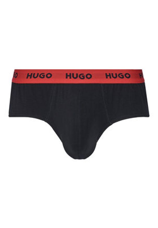 Hugo - HUGO Komplet 3 par slipów 50532570 Czarny. Kolor: czarny. Materiał: bawełna